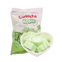 菲律宾原装进口可尼斯泰迪小熊棉花糖青苹果70g 袋装零食软糖小吃