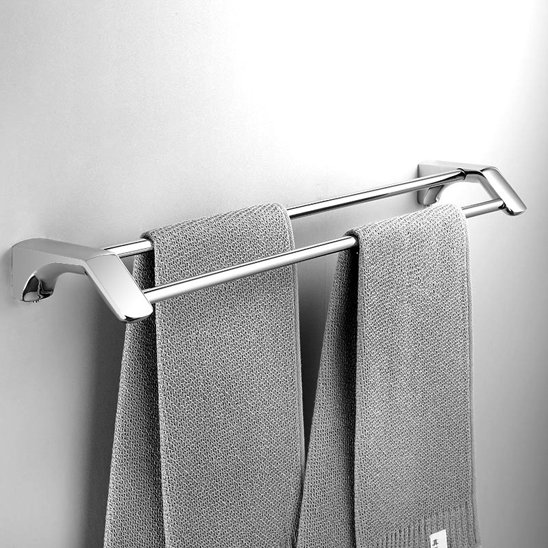 浴室毛巾架免打孔卫生间厕所不锈钢晾