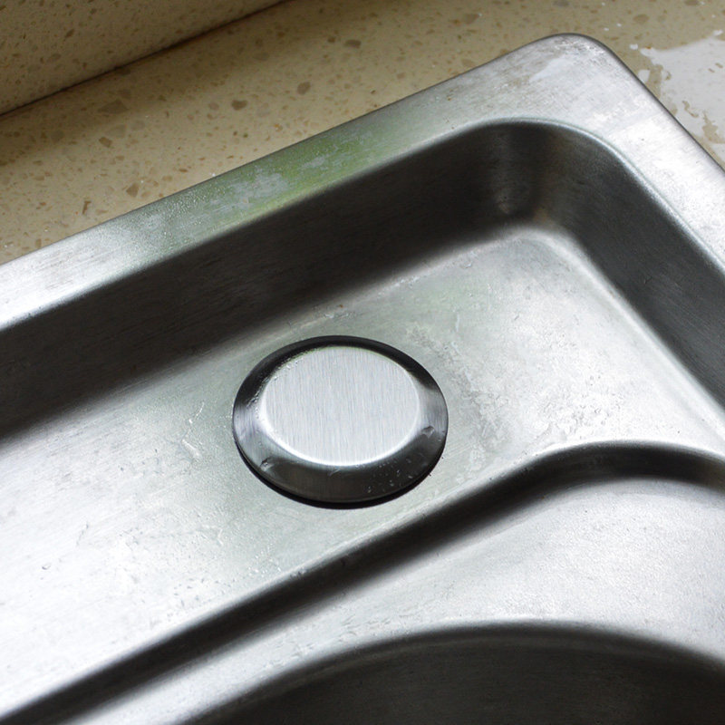 水槽配件不锈钢拉丝水槽孔盖龙头孔皂液器孔装饰盖密封盖283235mm