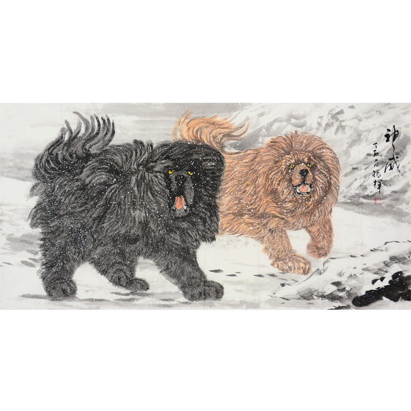 【直供周】梁振辉 《神威》 著名画家