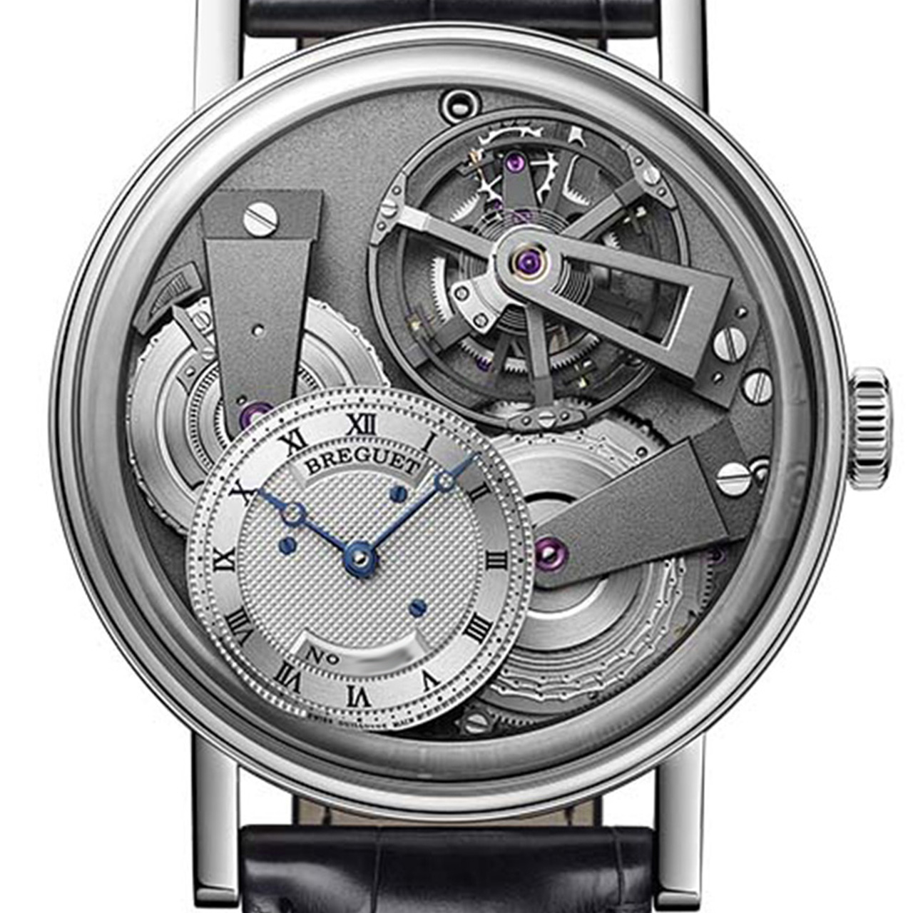 [9.5新]宝玑手动机械男表传世系列芝麻链陀飞轮铂金