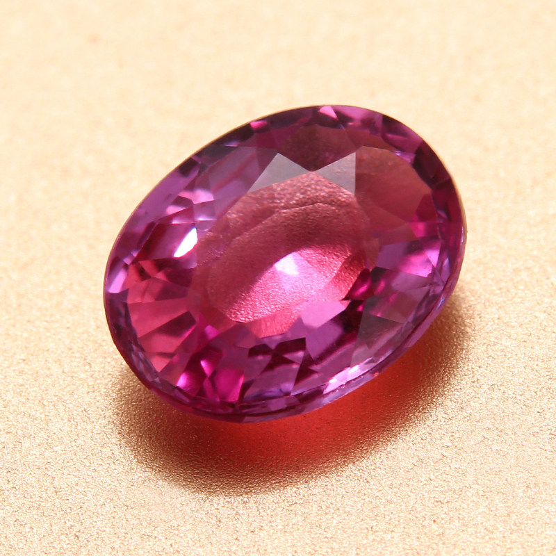 1.01克拉天然无烧帕帕拉恰稀有莲花蓝宝石裸石配国际cgl证书