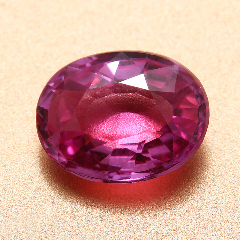 1.01克拉天然无烧帕帕拉恰稀有莲花蓝宝石裸石配国际cgl证书