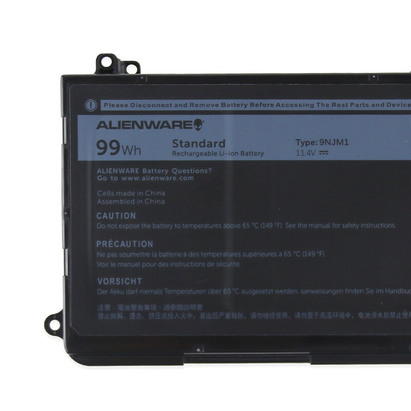 戴尔外星人alienware 15r3 r4 17r4 r5 原装笔记本电池9njm1 99wh