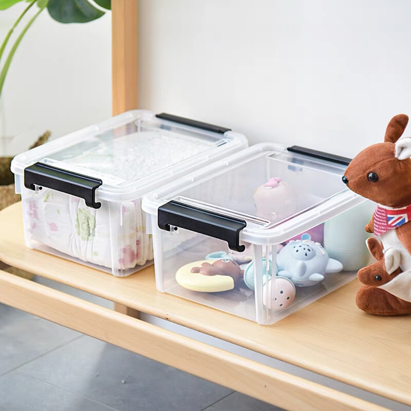 禧天龙整理盒塑料透明有盖大小号储蓄储物收纳箱子加厚玩具收纳盒