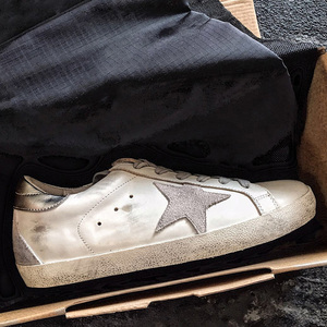 2020新款小脏鞋女真皮做旧韩版星星小白鞋秋冬款韩国脏脏鞋女加绒
