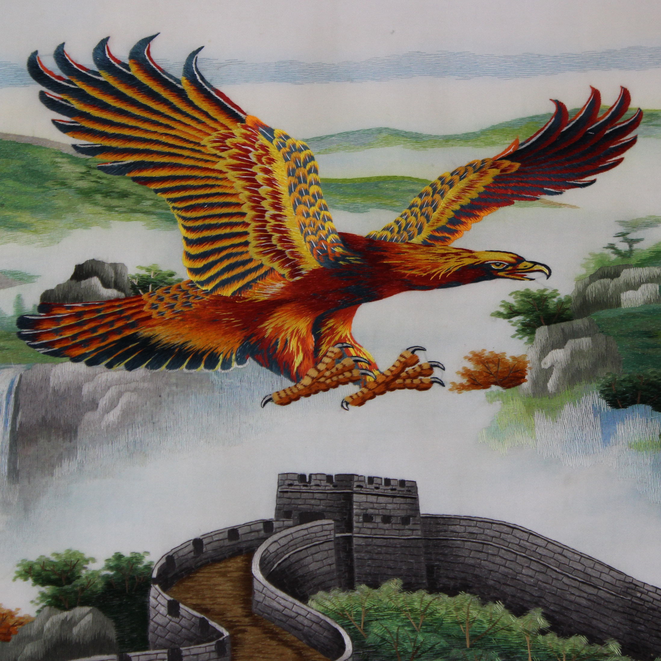 国家非遗 客厅书房装饰画 纯手工刺绣工艺礼品 大展宏图