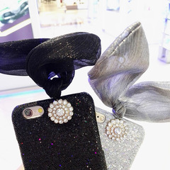 韩国水钻蕾丝兔耳朵苹果6手机壳iPhone7/6s/plus创意奢华个性女