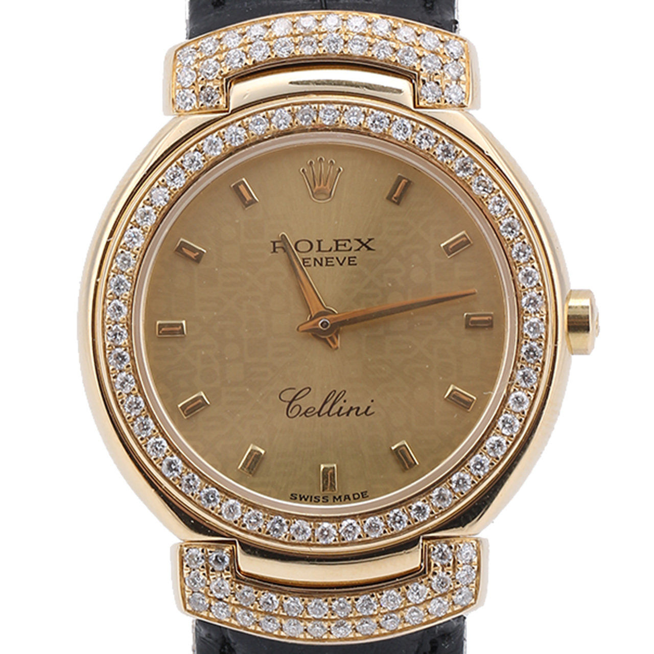 [9.5新]劳力士rolex切利尼后镶钻石英女表a771