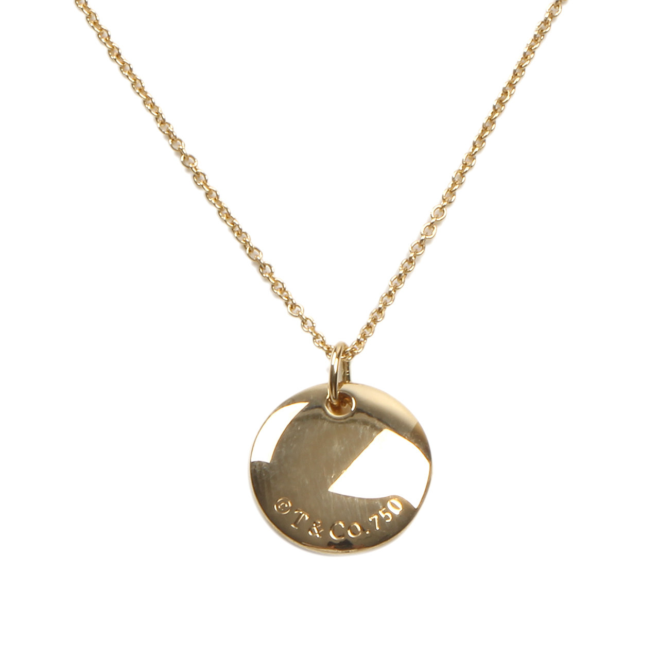 [9.5新]蒂芙尼tiffany750黄金女士项链3871