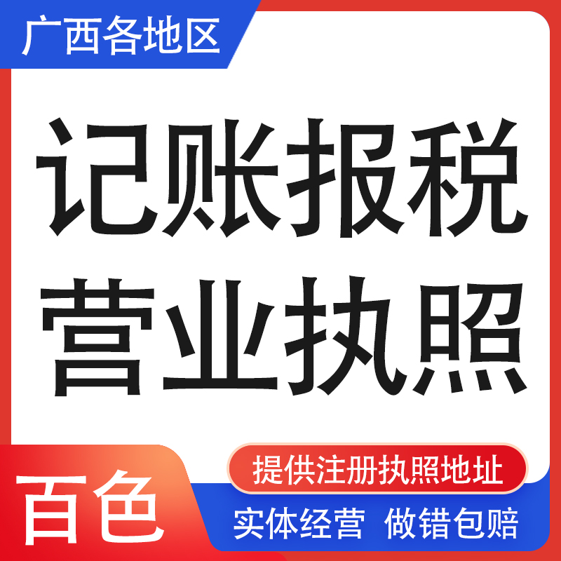 百色公司代理记账税务注销年报报表做账德保田阳那坡凌云乐业田林