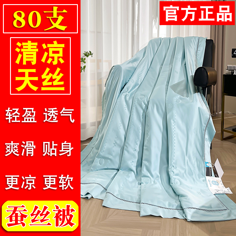 高端天丝桑蚕丝夏凉被80支冰丝被小空调被莱赛尔夏被礼盒装薄被子