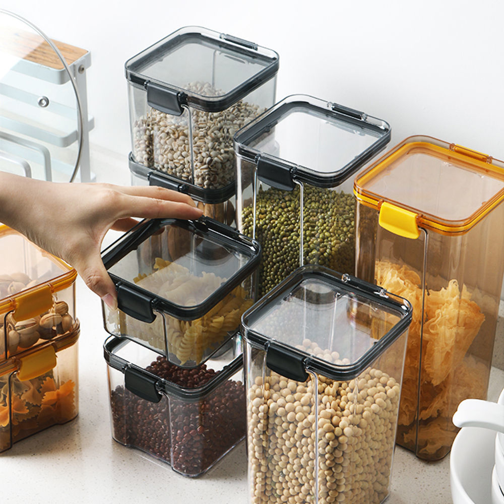 五谷杂粮厨房冰箱食品级塑料防潮密封罐坚果储物罐仓鼠零食收纳盒
