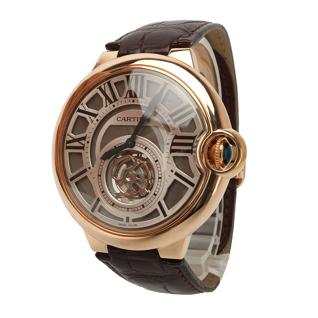 [9.5新]卡地亚cartier蓝气球自动机械750玫瑰金男表zh16