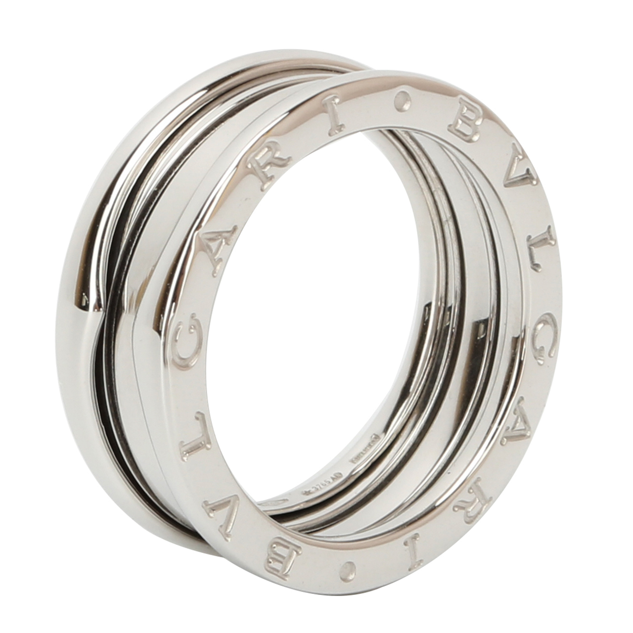 宝格丽bvlgari58号男士18k白金二环戒指zh003