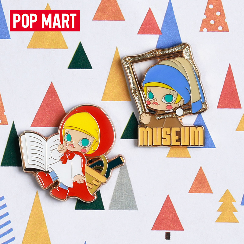 popmart泡泡玛特 molly的一天系列徽章盲盒公仔潮流摆件玩具礼物