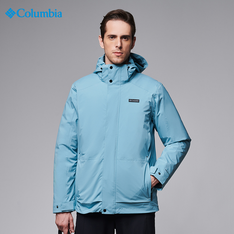 columbia哥伦比亚正品男子冬季户外休闲冲锋衣三合一羽绒服we1500