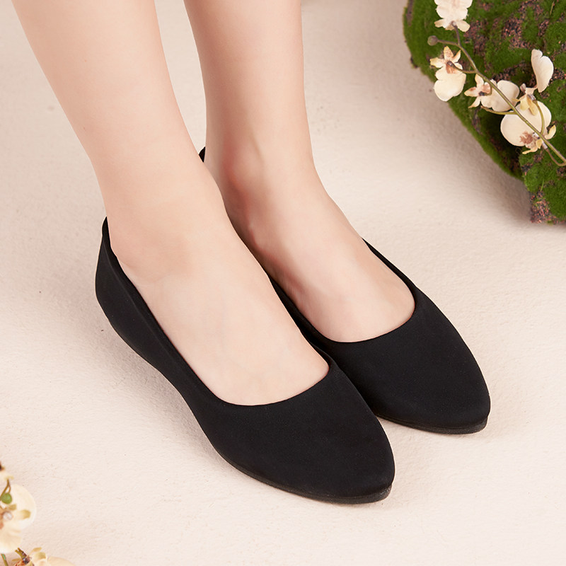 老北京布鞋女黑色软底防滑时尚旗舰店官方官网工作女款一脚蹬单鞋