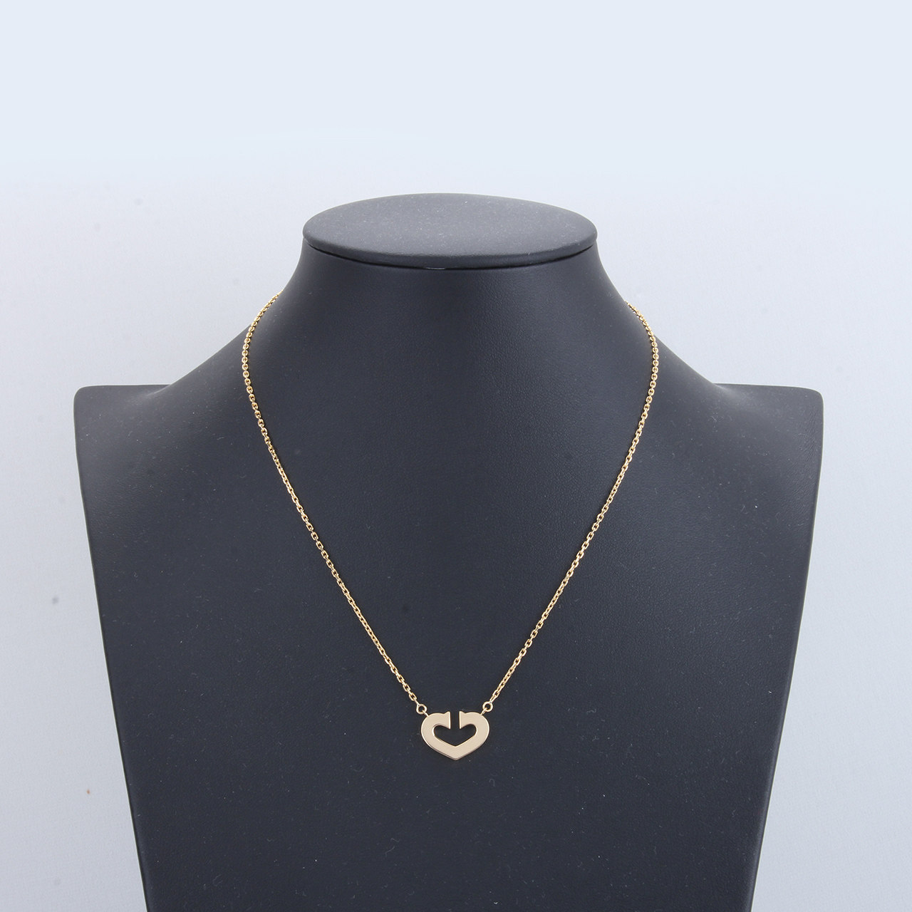 [9.5新]卡地亚cartie750黄金心形项链1800