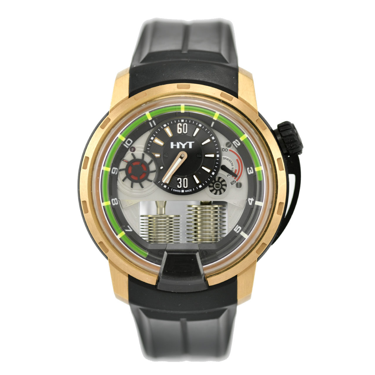 [9.5新]hyt 男士 液态手动机械腕表 483046