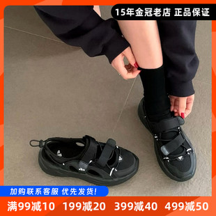 阿迪达斯正品夏季新款男女同款时尚魔术贴厚底防滑透气沙滩鞋凉鞋