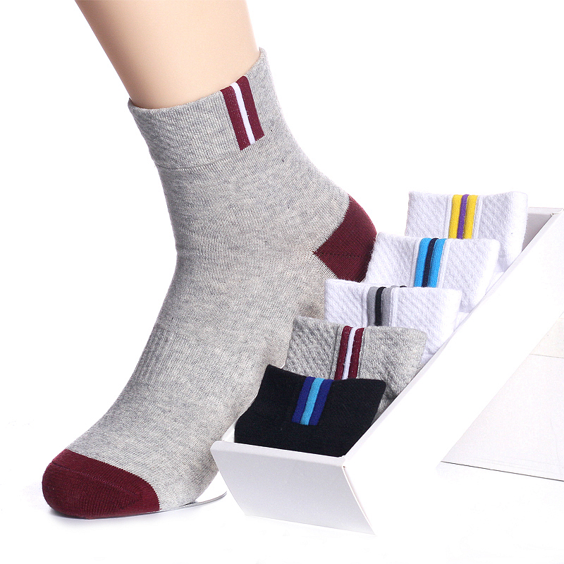 襪子男純棉鼕季中筒棉襪男士短襪短筒船襪運動防臭吸汗秋鼕款男襪