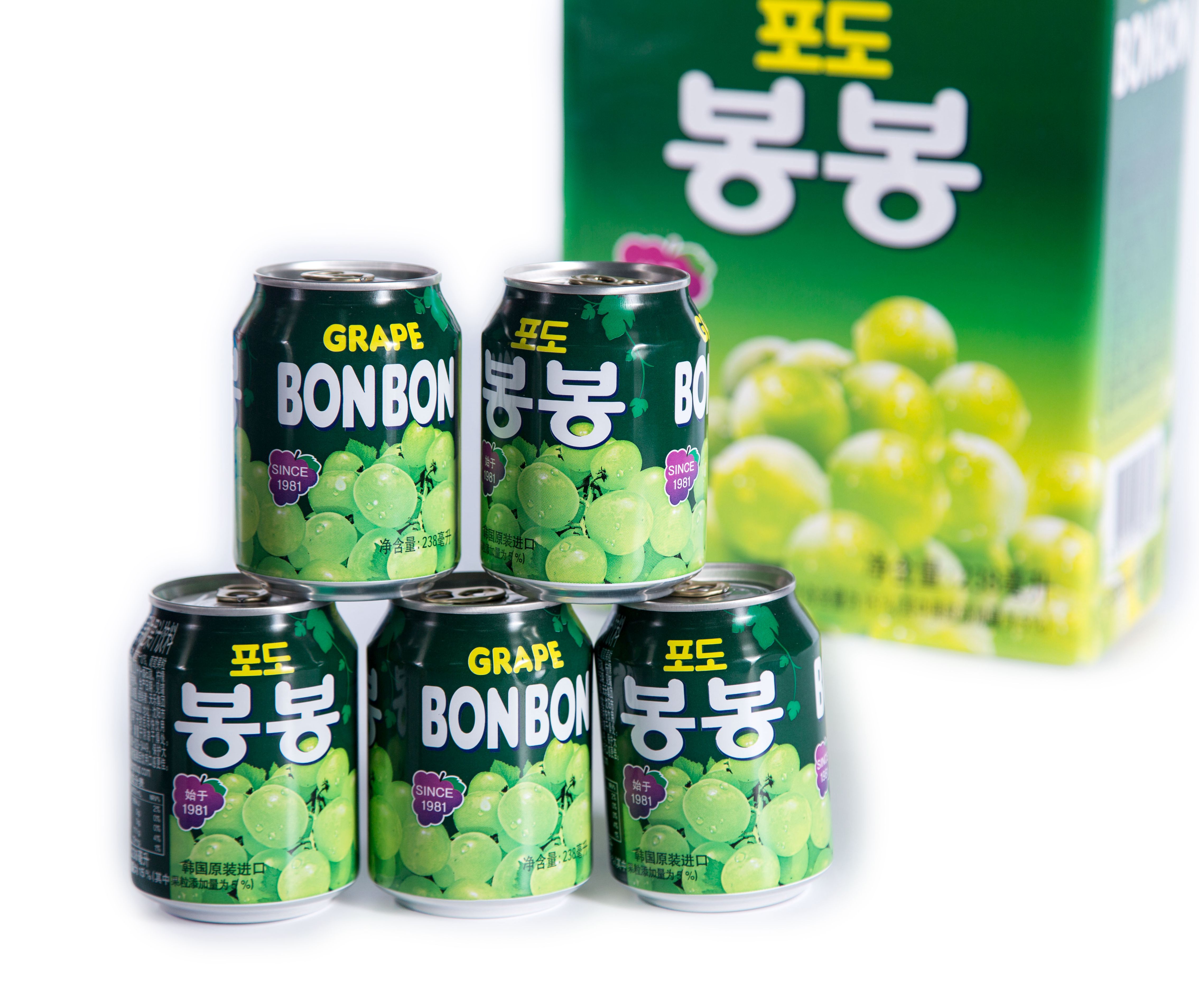 整箱 韩国原装进口 海太葡萄汁果肉粒饮料238ml*12 批发