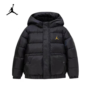 Nike Air Jordan 耐克童装男童短款羽绒服AJ冬季儿童加绒保暖外套