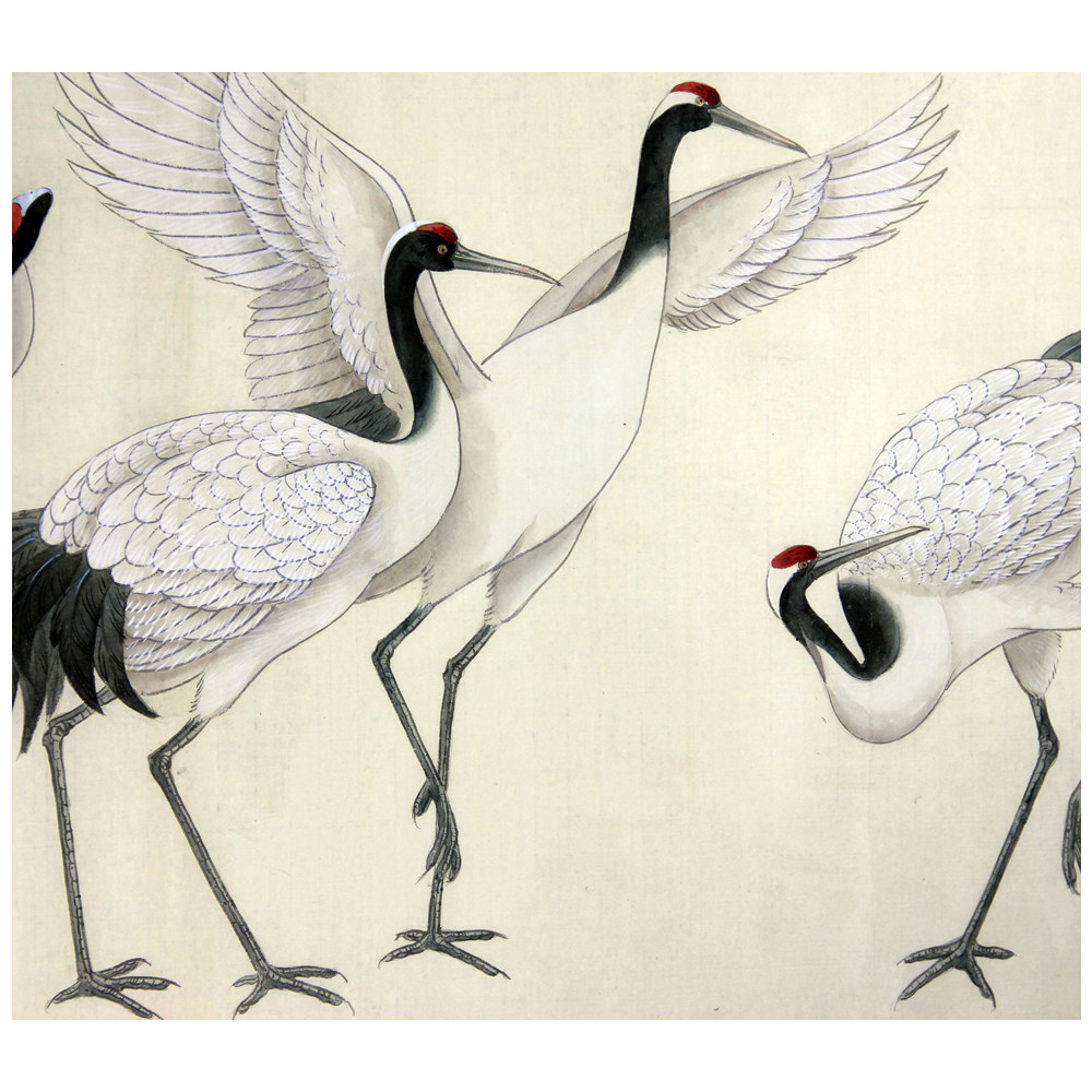 鲁美 佟建国 《仙鹤》工笔 极具收藏价值t630