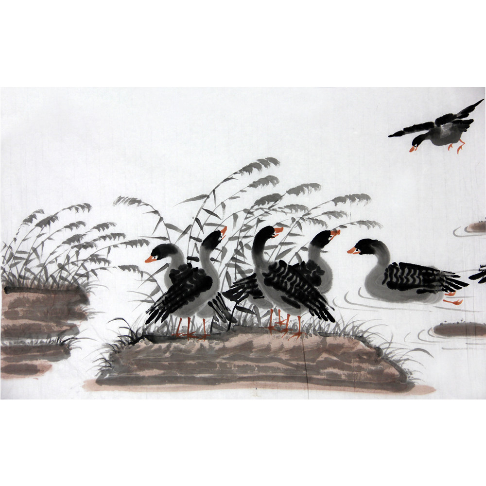 吴凤翔《食宿鸣飞》极具收藏价值2268