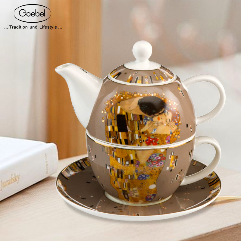 德国goebel进口陶瓷茶壶莫奈子母壶套装英式下午茶茶壶陶瓷礼物