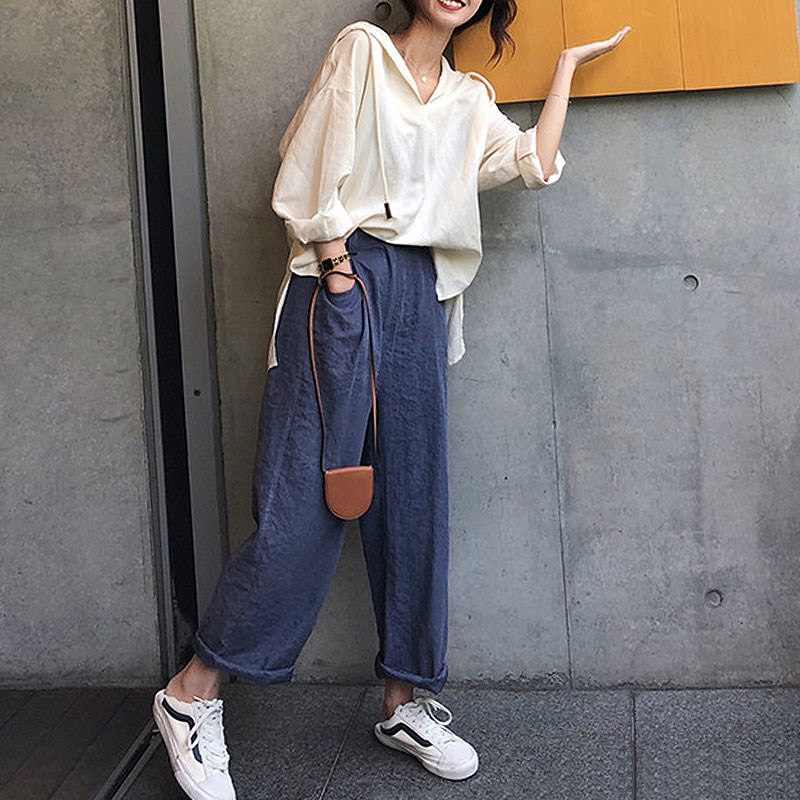 大码2020年早秋装新款显瘦遮肚套装适合胯大腿粗的裤子上衣两件套