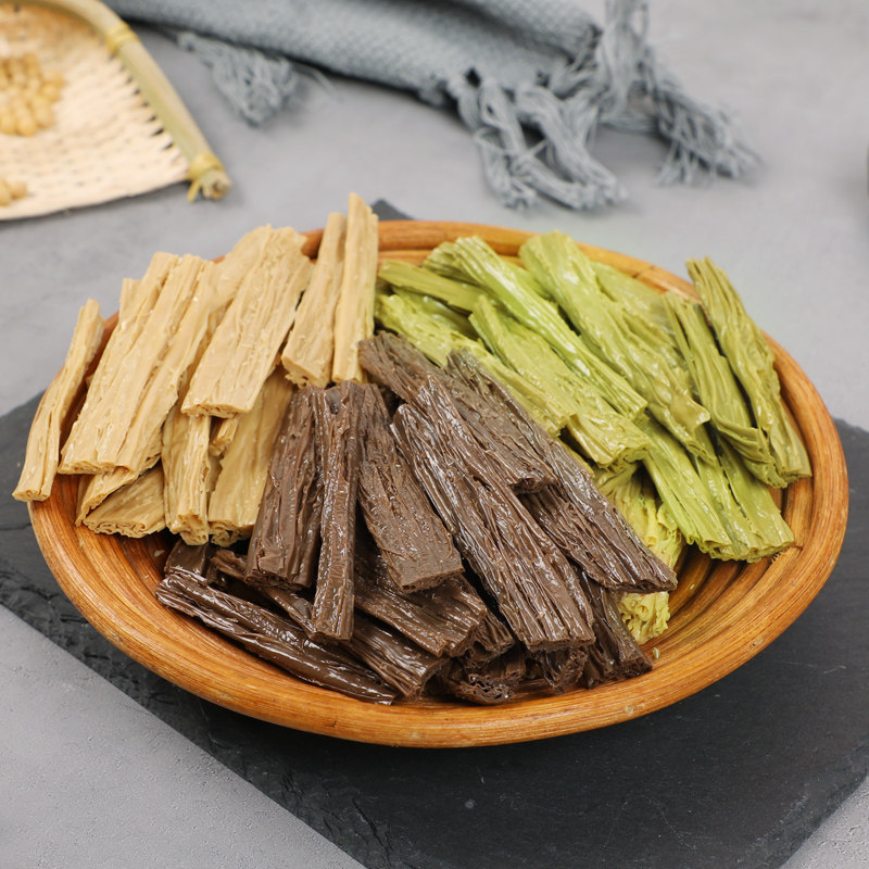 良工坊素品无记三色腐竹120g*3黑豆青豆黄豆腐皮云南石屏特产干货