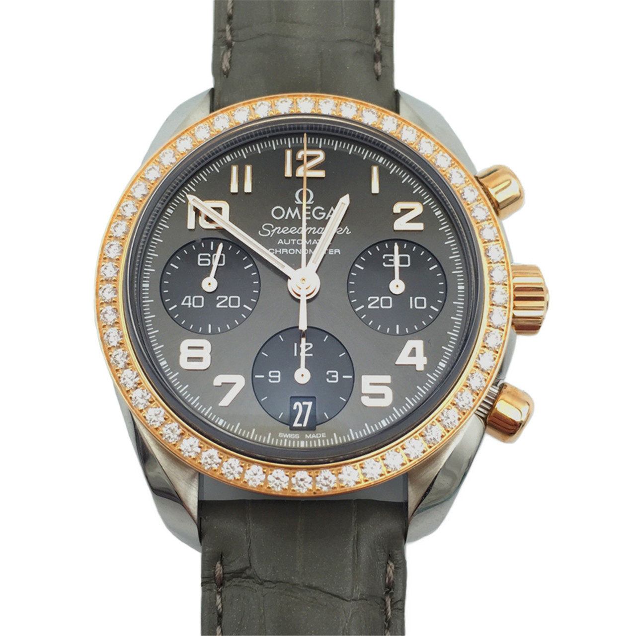 [9.9新]欧米茄超霸系列18k玫瑰金自动机械男表