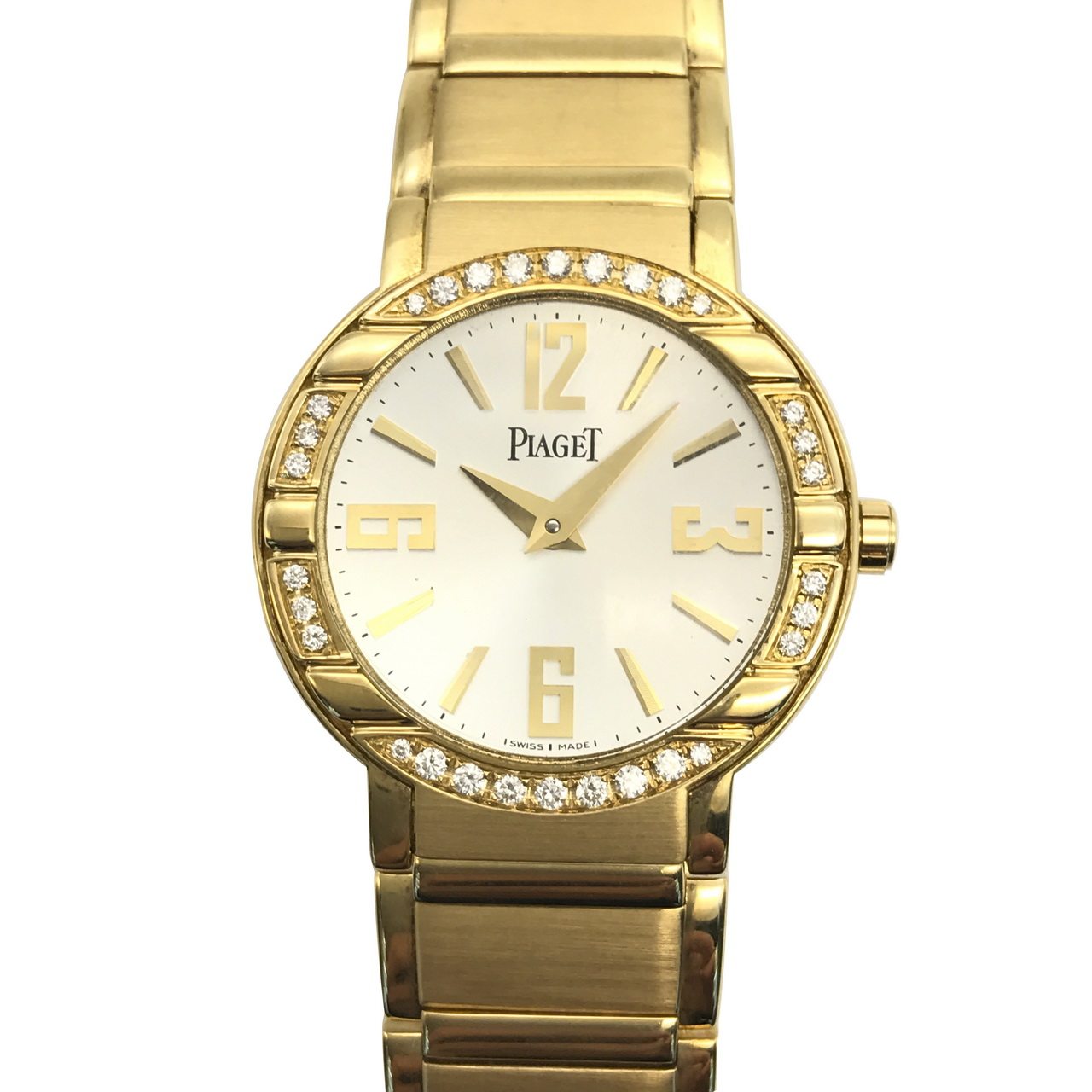 [9.5新] 伯爵 polo系列 18k黄金 外圈钻石 石英 女表hy17023011