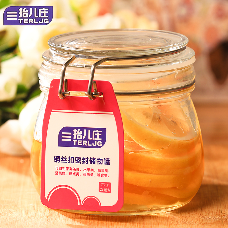 Glass Canister Large Storage Grain storage Honey pot lemon Glass jar Milk cans Glass Canisterin the Kitchen/Cooking utensils , Kitchen Gadgets/Kitchen storage , Storage jars/Kitchen storage containers , Canister category - from Buy2taobao.com to provide professional Taobao agent buy service