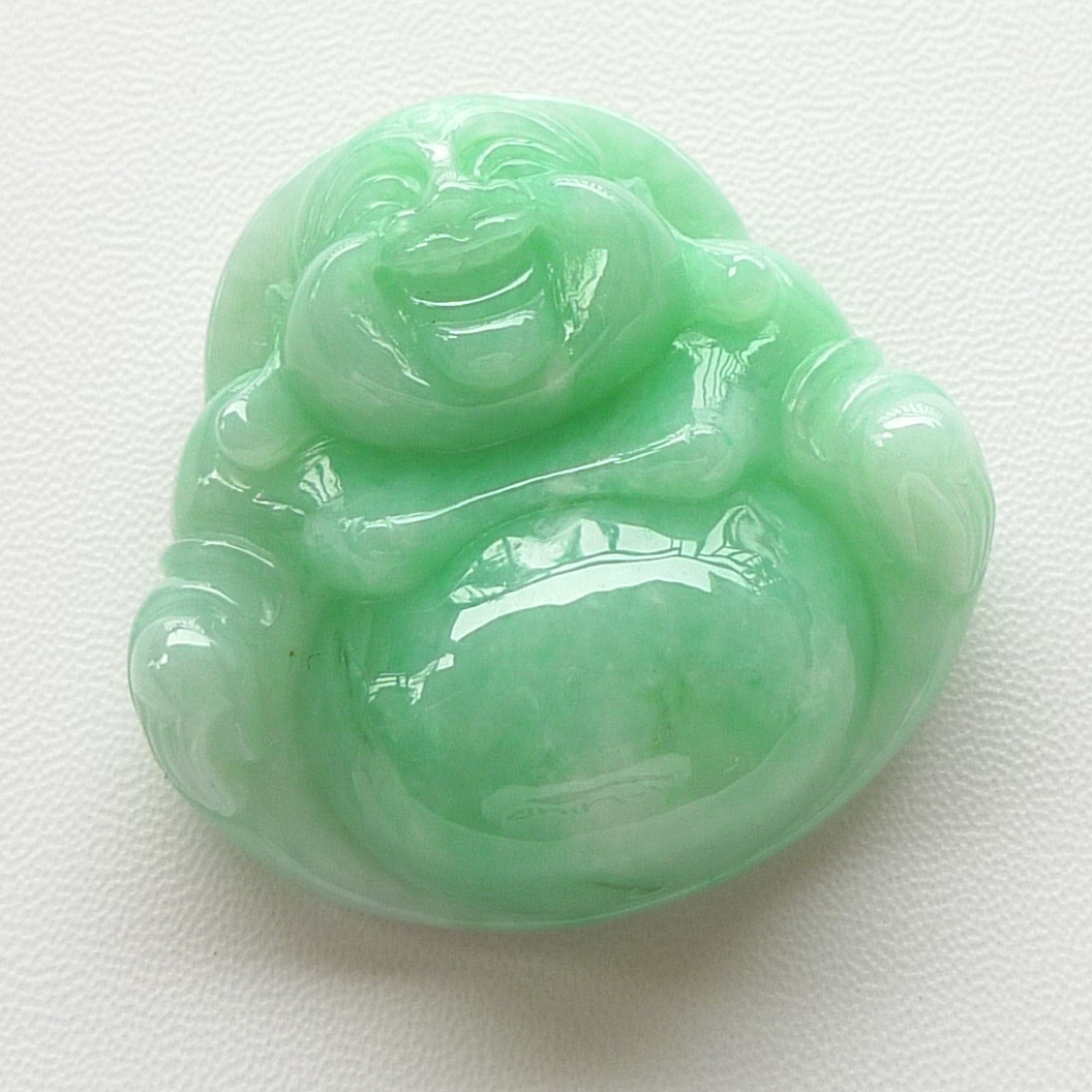 缅甸a货翡翠苹果绿佛公吊坠 35.23克