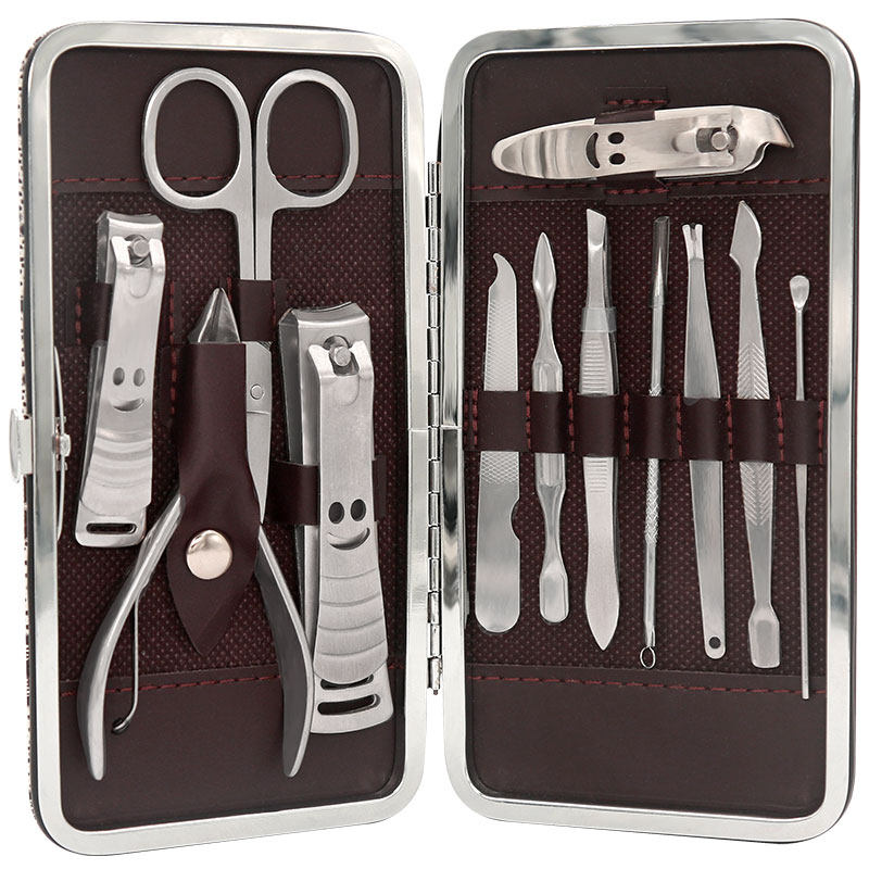 甲士银 不锈钢指甲刀修甲刀 甲沟专用指甲钳指甲剪12件套装炎包邮