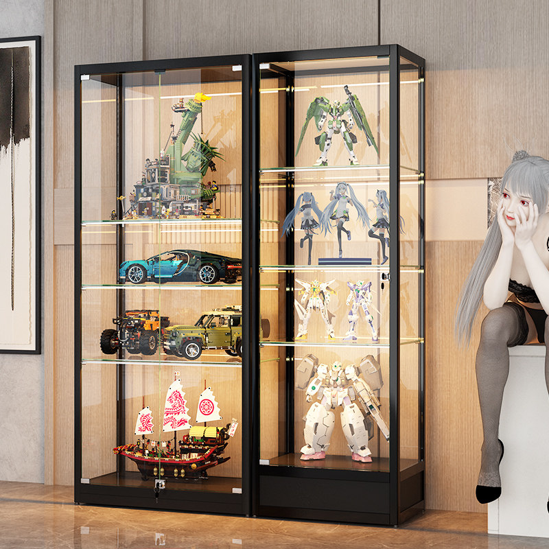 乐高玻璃展示柜模型玩具手办家用展示架礼品化妆品透明防尘小柜子