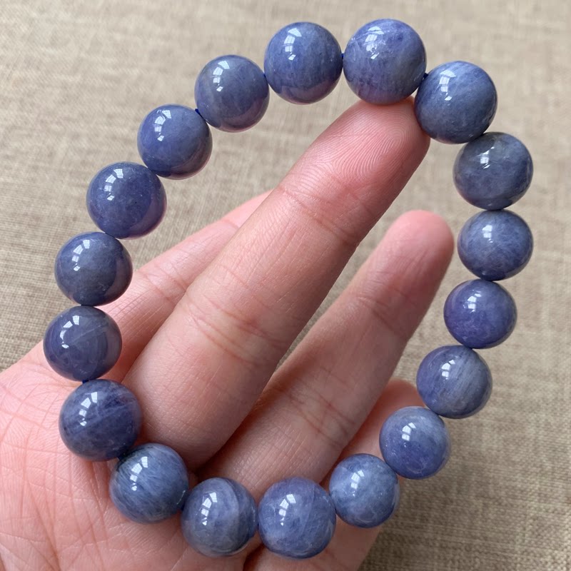 天然坦桑石单圈手链坦桑尼亚蓝宝石海洋之心水晶手串饰品礼物