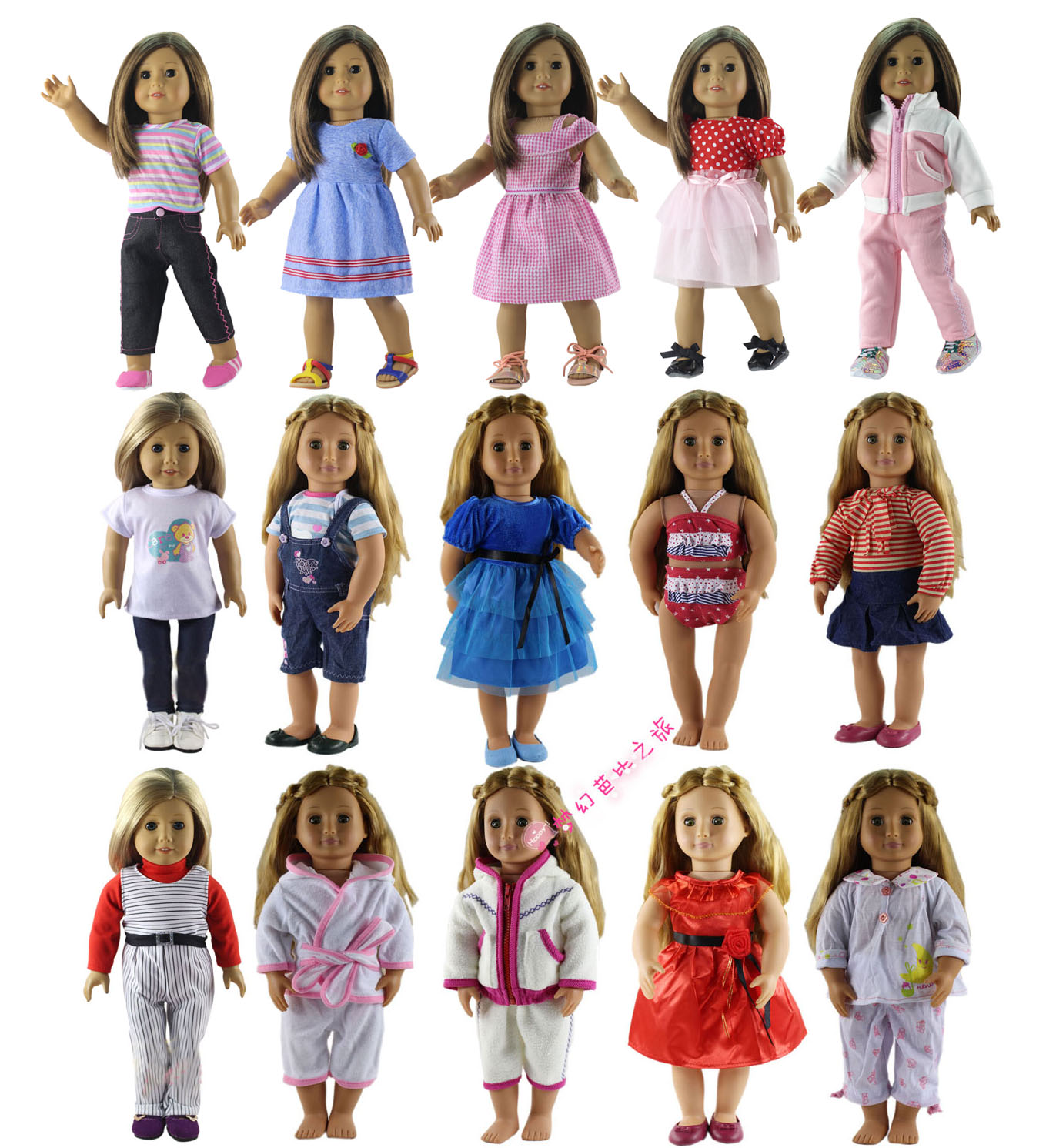 2024新款45cm18寸美国女孩娃娃衣服American Girl Doll洋娃娃裙子