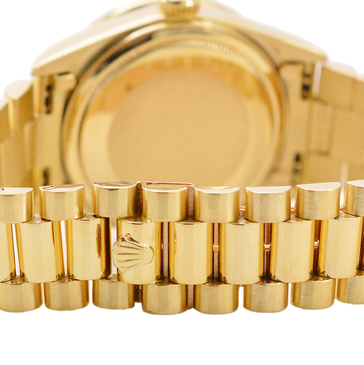 [华测][9.0新]劳力士男士后镶钻18k金自动机械表星期日志型