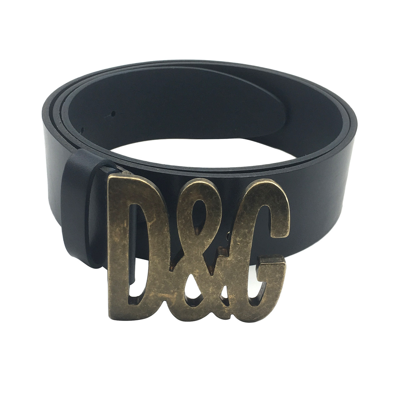 [9.8新]杜嘉班纳dg男式黑色腰带90cmvx27