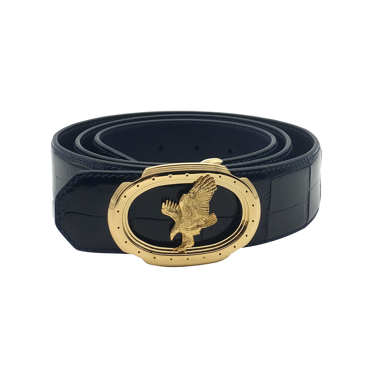 [9.9新]史蒂芬stefanoricci男式蓝色鹰头腰带105cme057