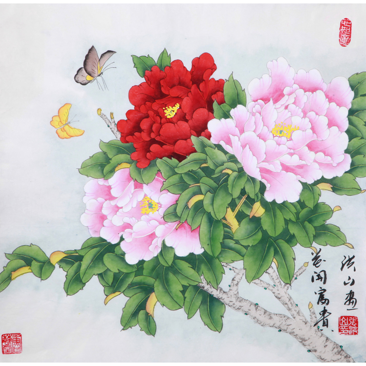 张洪山 《花开富贵》 天津美协会员