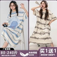 【发2条】卡通纯棉睡裙可爱夏季睡衣女短袖大码200斤家居服中长款