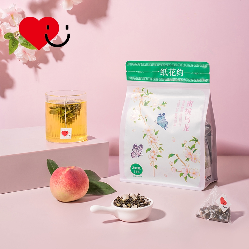 【一纸花约】蜜桃乌龙茶白桃乌龙茶水果茶三角茶包冷热泡袋泡果茶