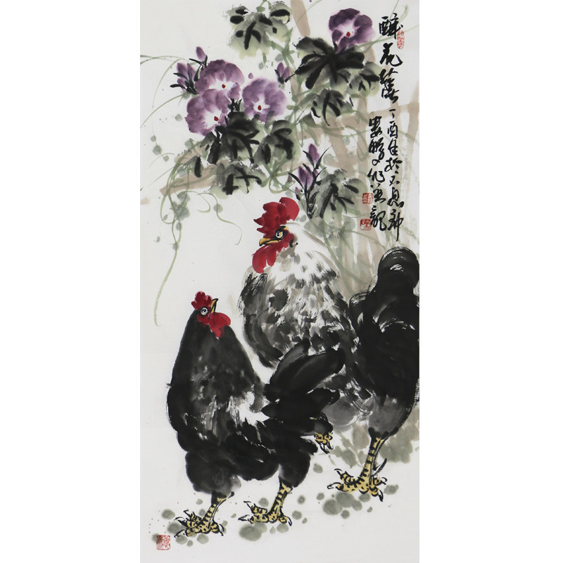 娄鹏《醉花荫》著名花鸟画家