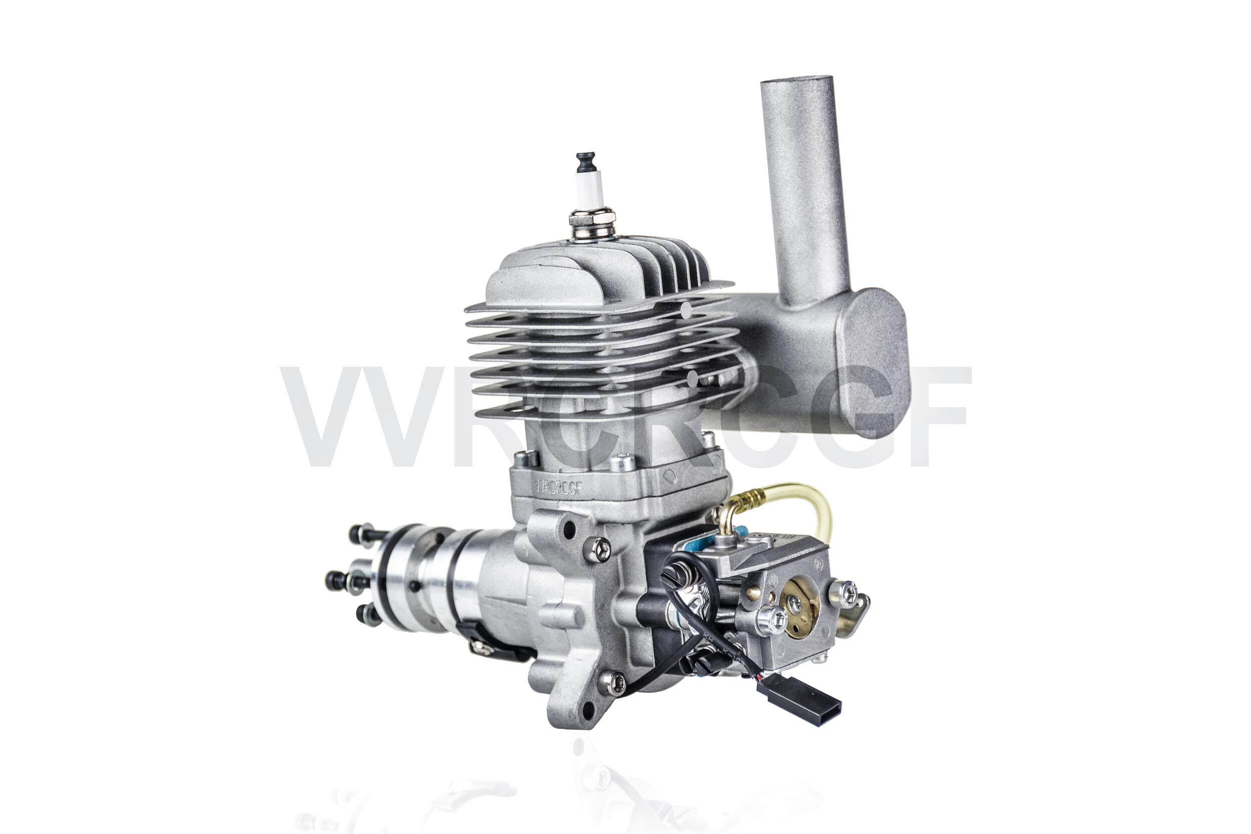 dle222航模汽油发动机自然风冷手启动222cc排量四缸两冲程侧排气