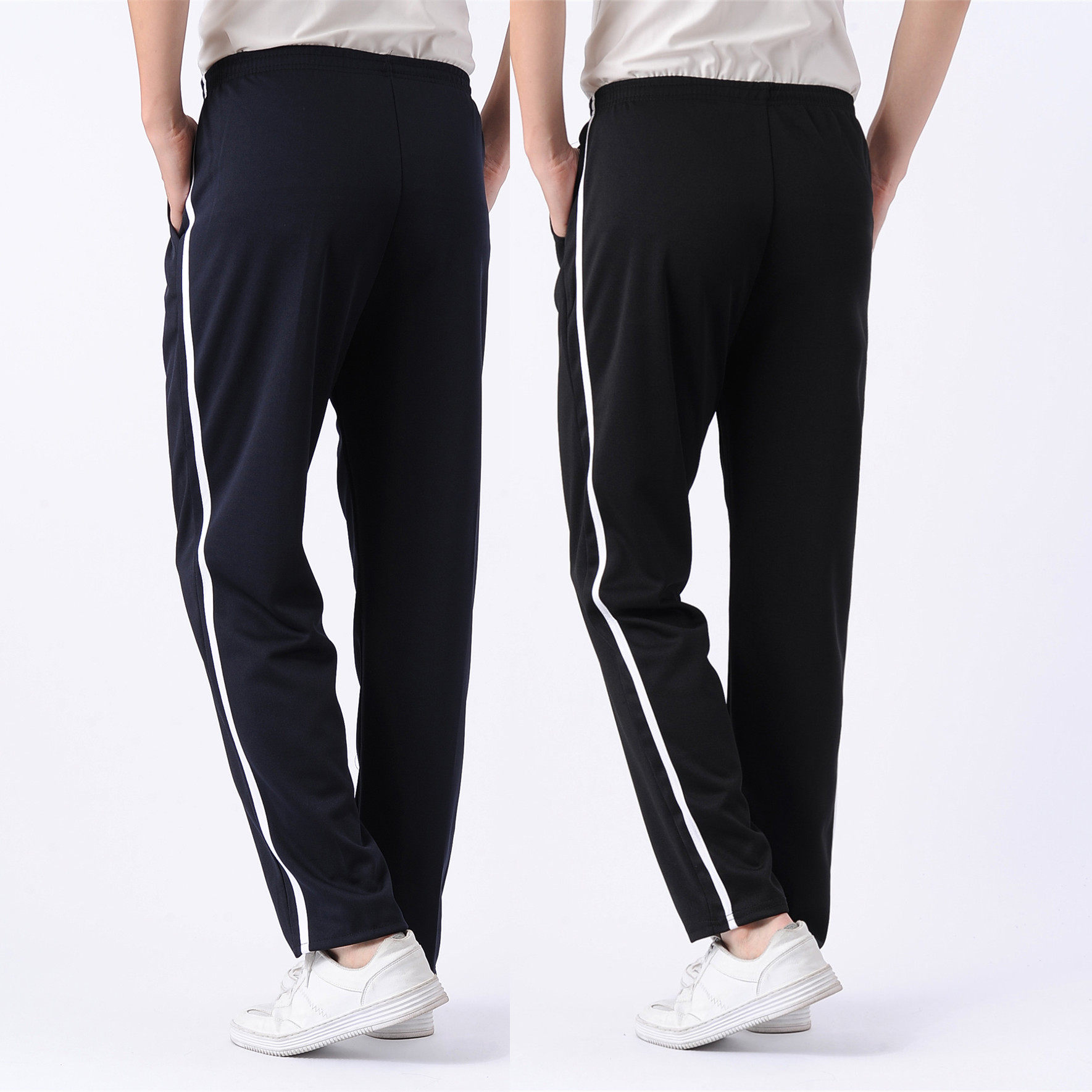 宽松运动裤一道杠校裤初中高中加肥男女小学生长裤校服裤子夏薄